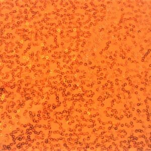 Luxury Sequin Dance Wear Stretch Lycra Fabric Material - FLO ORANGE