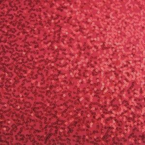 Luxury Sequin Dance Wear Stretch Lycra Fabric Material - RED