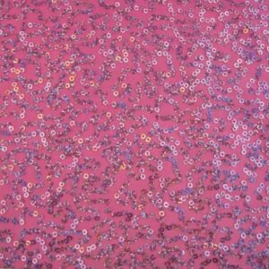 Luxury Sequin Dance Wear Stretch Lycra Fabric Material - FLO PINK