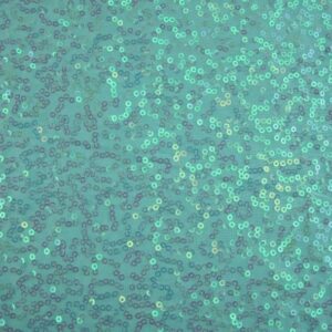 Luxury Sequin Dance Wear Stretch Lycra Fabric Material - BLUE PEARL