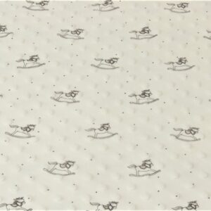 Luxury DIMPLE BABY Cuddle Soft Fabric Material - IVORY HORSE