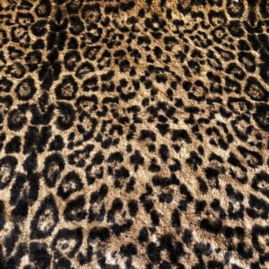 Super Luxury MICRO Faux Fur Fabric Material - LEOPARD BROWN