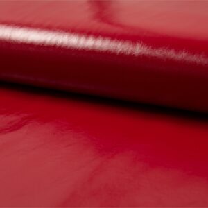 Luxury Shiny Lack Leather Fabric Material - RED