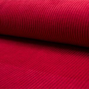 Luxury Jumbo Corduroy Velvet Fabric Material - RED