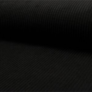Luxury Jumbo Corduroy Velvet Fabric Material - BLACK
