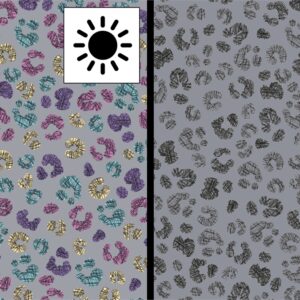 Luxury MAGIC UV Cotton Jersey Fabric Material - PANTHER GREY