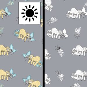 Luxury MAGIC UV Cotton Jersey Fabric Material - SLOTH GREY