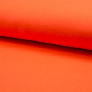 Luxury FRENCH TERRY Cotton Jersey Fabric Material - NEON ORANGE