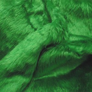 Plain Fun Faux Fur Fabric Material - EMERALD GREEN