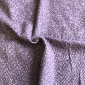 Luxury Wool Blend TWEED Fabric Material - NT8 HERRINGBONE VIOLET