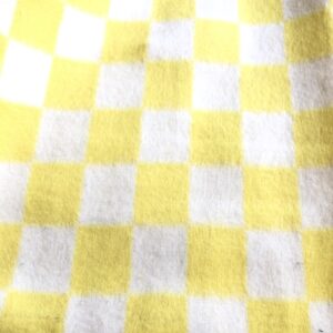 Luxury Wool Blend TWEED Fabric Material - NT54 CHECKED YELLOW/CREAM