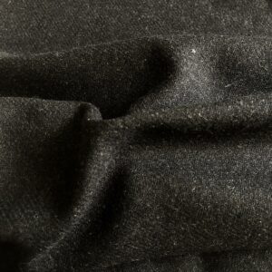 Luxury Wool Blend TWEED Fabric Material - NT58 BLACK