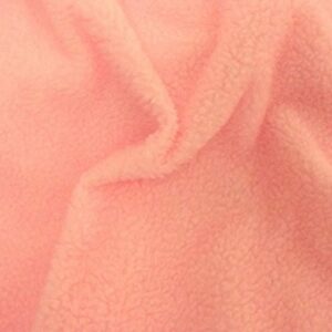 Faux Fur SHERPA FLEECE Sheepskin Fabric Material - PALE PINK