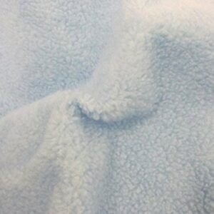 Faux Fur SHERPA FLEECE Sheepskin Fabric Material - PALE BLUE