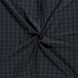Scottish Tartan Check Fabric Material - BLACKWATCH