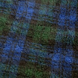 Faux Fur SHERPA FLEECE Sheepskin Fabric Material - GREEN BLUE BLACKWATCH