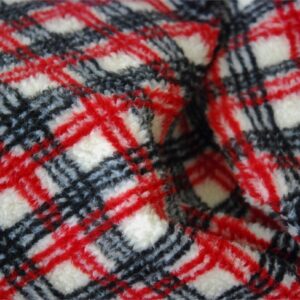 Faux Fur SHERPA FLEECE Sheepskin Fabric Material - SOLID BERBER CHECK