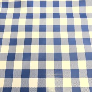 Wipe Clean PVC Table Cloth Waterproof Cover Protector - BLUE CHECK