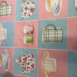 Wipe Clean PVC Table Cloth Waterproof Cover Protector - TEATIME