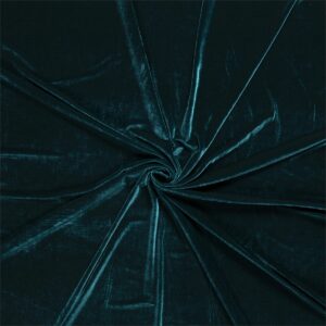 Luxury Stretchy Shiny Velvet Fabric Material - DARK GREEN