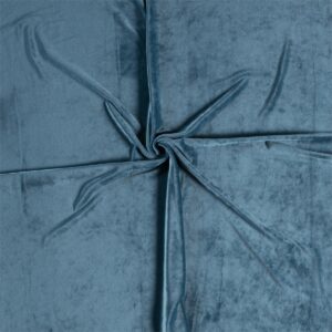 Luxury Stretchy SOFT Velvet Velour Fabric Material - PETROL