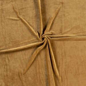 Luxury Stretchy SOFT Velvet Velour Fabric Material - GOLD