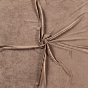 Luxury Stretchy SOFT Velvet Velour Fabric Material - CAMEL