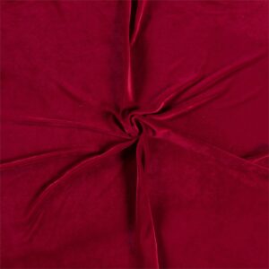 Luxury Stretchy SOFT Velvet Velour Fabric Material - DARK RED