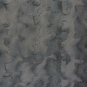 LUXURY Short Plush Faux Fur Fabric Material WAVY GREY
