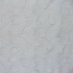LUXURY Short Plush Faux Fur Fabric Material WAVY WHITE