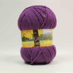 DY CHOICE Aran With Wool Knitting Yarn 100g - 623 MULBERRY