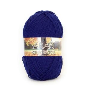 DY CHOICE Aran With Wool Knitting Yarn 100g - 614 ROYAL BLUE