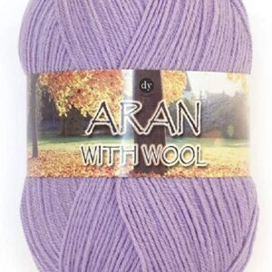 DY CHOICE Aran With Wool Knitting Yarn 100g - 611 LILAC