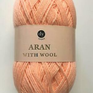 DY CHOICE Aran With Wool Knitting Yarn 100g - 635 PEACH