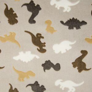 Super Soft Coral Cuddle Fleece Fabric Material - DINO SAND