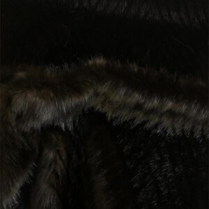 Super Luxury Faux Fur Fabric Material - DK BROWN CHEVRON