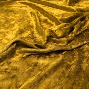 Crushed Velvet Velour Fabric Material - GOLD