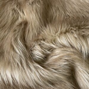 Super Luxury Faux Fur Fabric Material - LONG PILE CAMEL