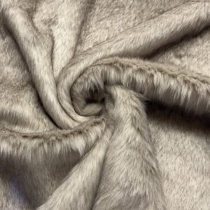 Super Luxury Faux Fur Fabric Material - LONG PILE OATMEAL
