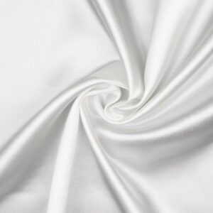 Polyester Liquid Satin Fabric Material WHITE