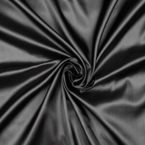 Polyester Liquid Satin Fabric Material DARK GREY