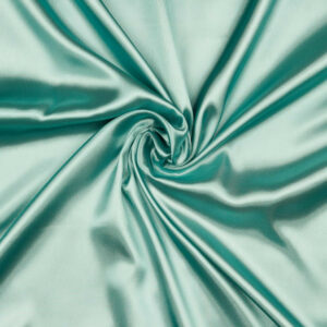 Polyester Liquid Satin Fabric Material AQUA