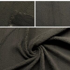 Mary's Lamb Coral Sherpa Fleece Fabric Material - BLACK