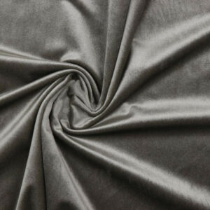 Plush Velvet Velour Fabric Material Grey