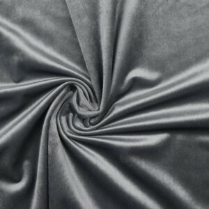 Plush Velvet Velour Fabric Material Bright Grey