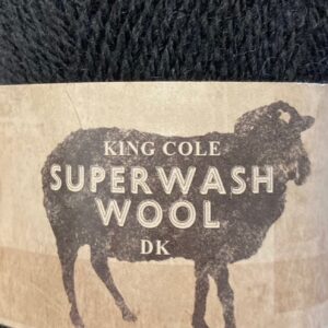 King Cole SUPERWASH WOOL Double Knitting Wool Yarn 50g - 2133 Black
