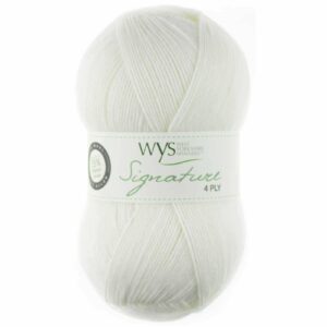 WYS Signature 4 ply Knitting Wool Yarn 100g - 011 Marshmallow