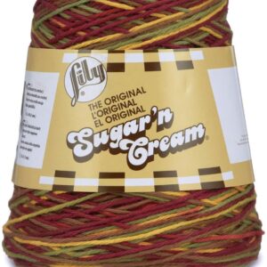 Lily Sugar 'n Cream CONE Aran Knitting Wool Yarn 400g - 2430 Autumn Leaves Ombre