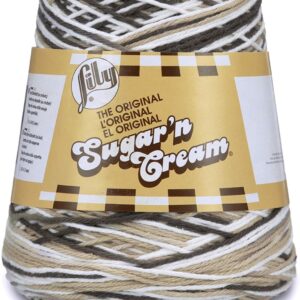 Lily Sugar 'n Cream CONE Aran Knitting Wool Yarn 400g - 2014 Chocolate Ombre