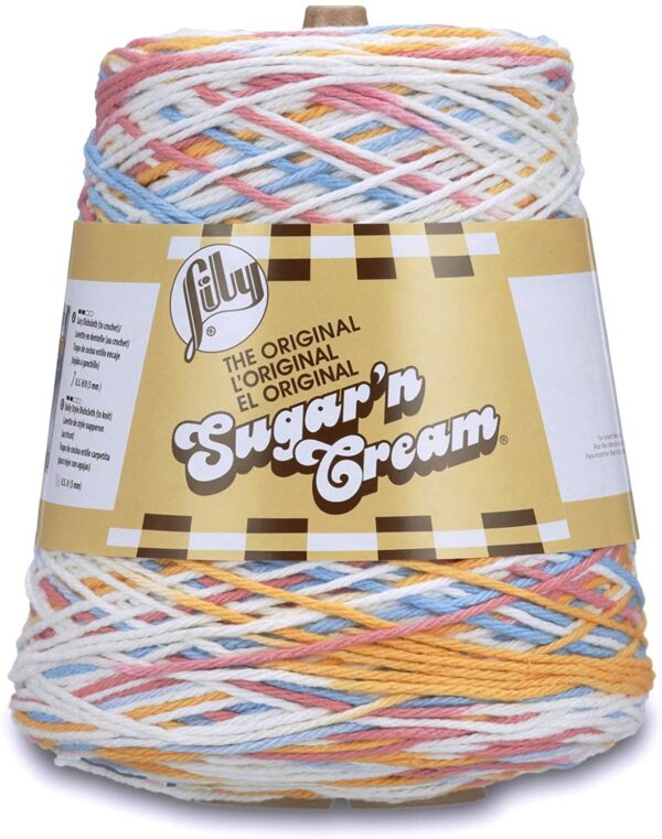 Filato Di Cotone Lily Sugar 'n' Cream Super Size – Colore Beach Glass, 113g, Per Uncinetto E Maglia